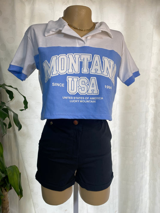 BLUSA CORTA TIPO POLO